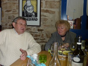 André Ollivro et Magdeleine Breton, présidente de l'ASPF après la conférence