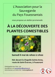 atelier-promenade "à la découverte des plantes comestibles" @ chapelle Sainte-Anne